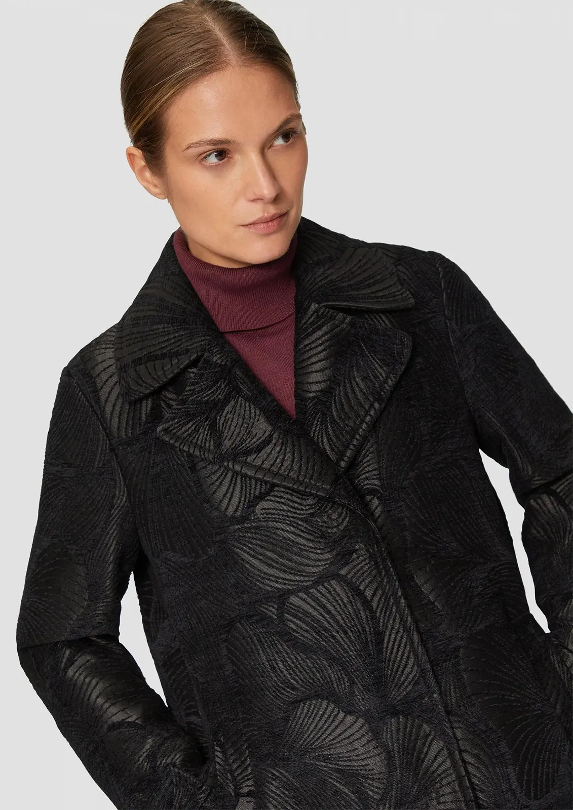 Пальто s.Oliver BLACK LABEL Елегантний жакардовий, фото №2 Пальто s.Oliver BLACK LABEL Елегантний жакардовий, фото №2