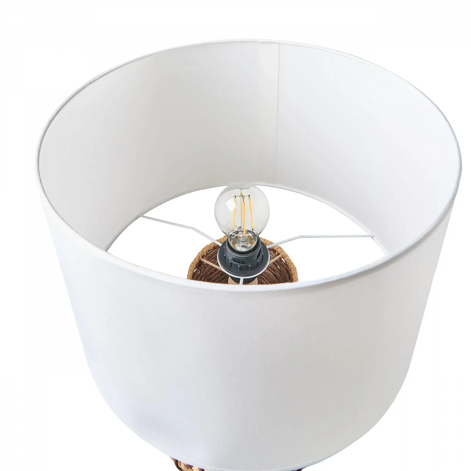 Настільна лампа Beliani Renard Paper Rope Natural Handmade Boho Style, фото №4