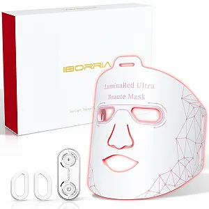 LED Маска для лица IBORRIA LuminaRed Ultra LED Red Light Therapy с ближним инфракрасным светом. - Фото 1