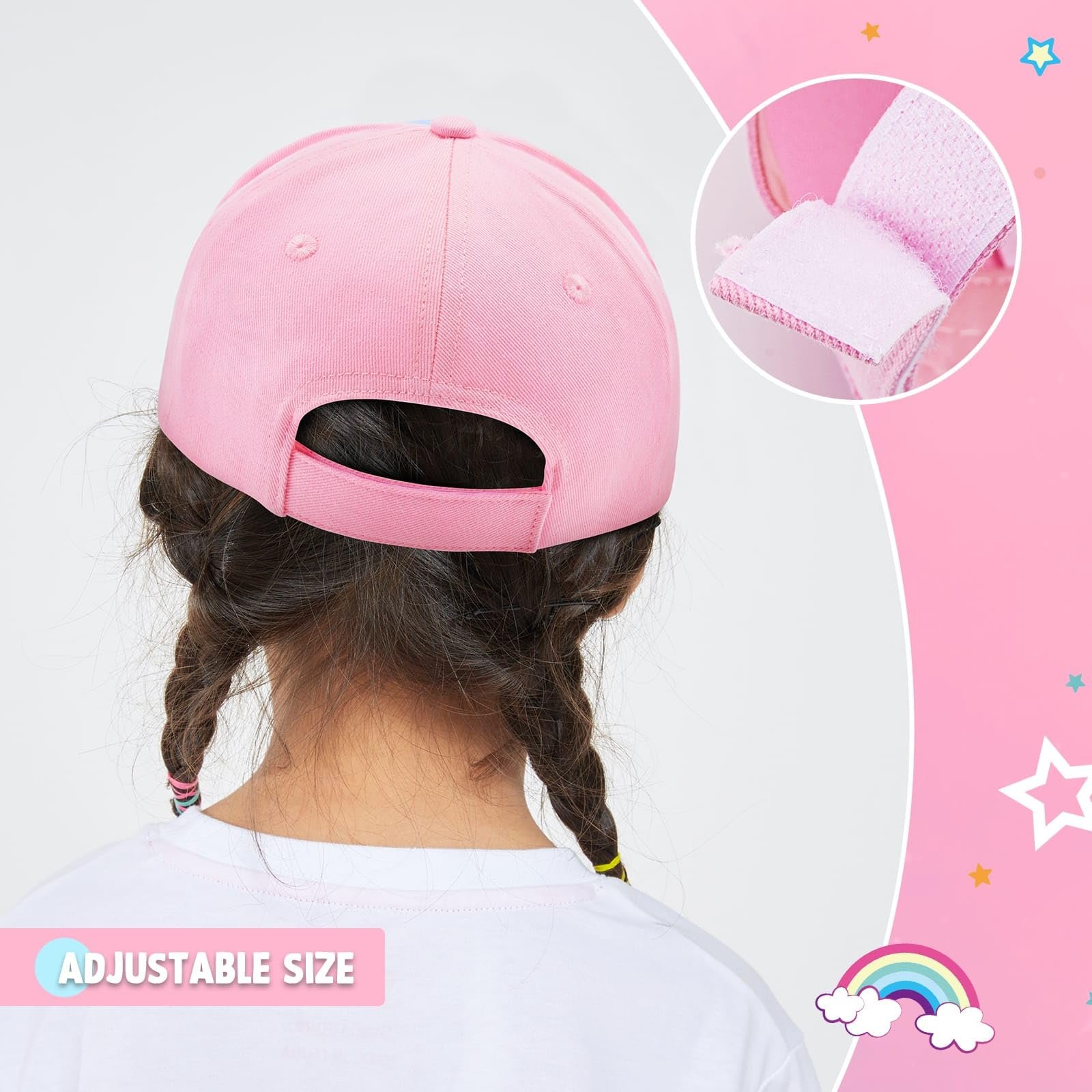 Бейсболка WAWSAM Girls' Kids Snapback хлопковая, фото №4