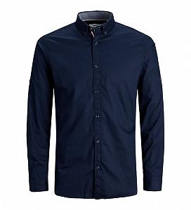 Рубашка Jack&Jones DETAIL LS 12188948 Slim Темно-синий XL - Фото 1