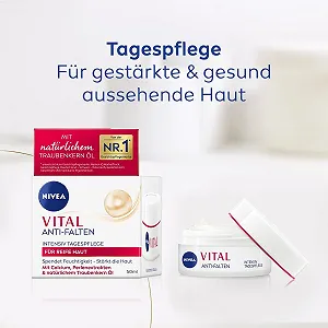 Денний крем NIVEA Vital Anti-Wrinkle інтенсивний для зрілої шкіри з кальцієм та екстрактом перлів 50 мл synthetic.ua - Фото 1