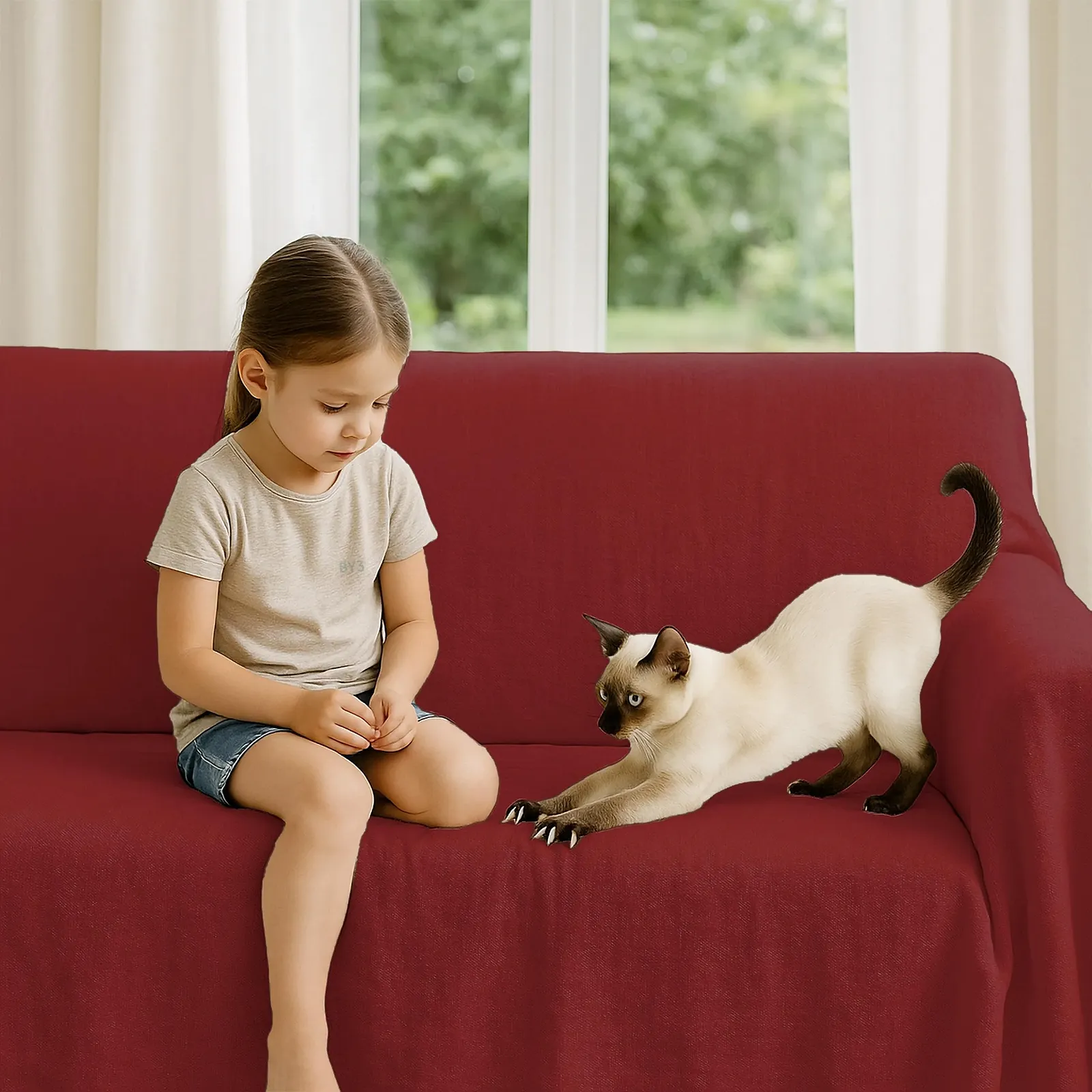 Покрывало Byour3 Хлопок Органический Смешанный Двуспальная Односпальная Queen Size Лето Весна Декоративное Прочное Покрывало Спальня Красный, Односпальная, фото №7