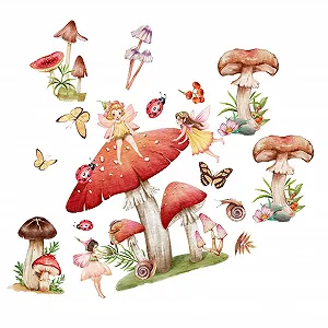 Наклейка на стіну Gatuida Гриби що світяться в темряві PVC - Фото 1