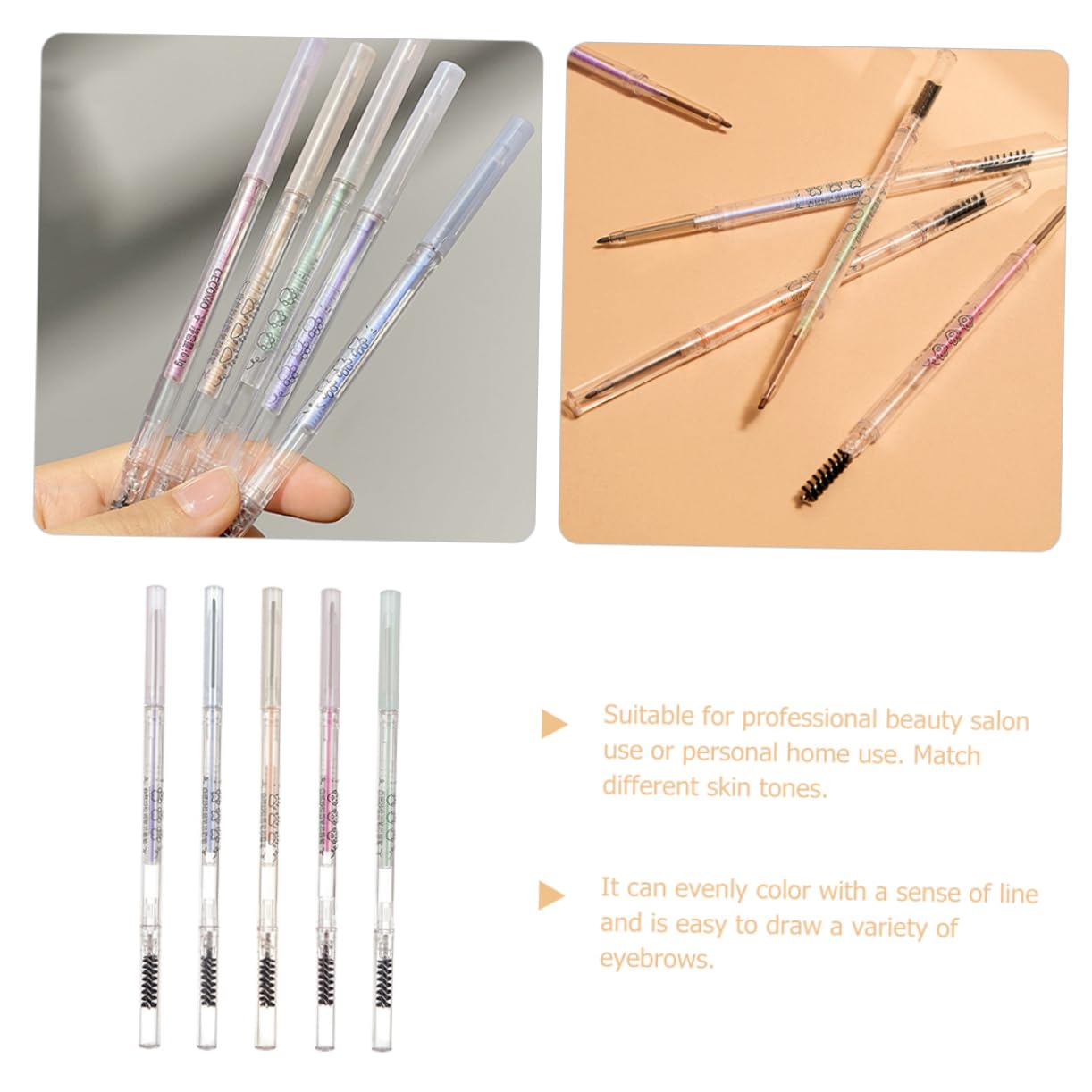 Набор Healvian 5 карандашей для бровей пластик, фото №5 Набор Healvian 5 карандашей для бровей пластик, фото №5