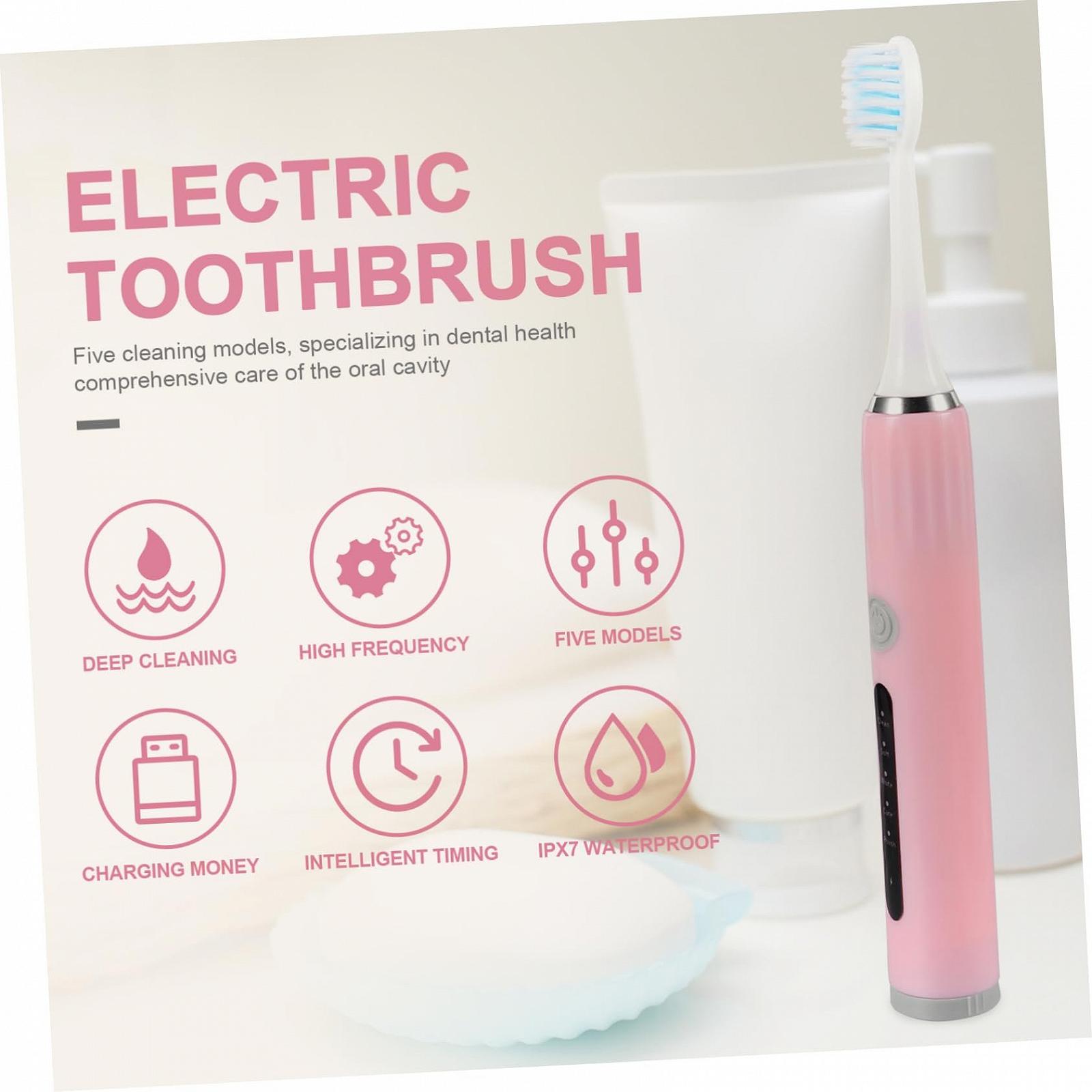 Електрична зубна щітка CALLARON Pink ABS, фото №3