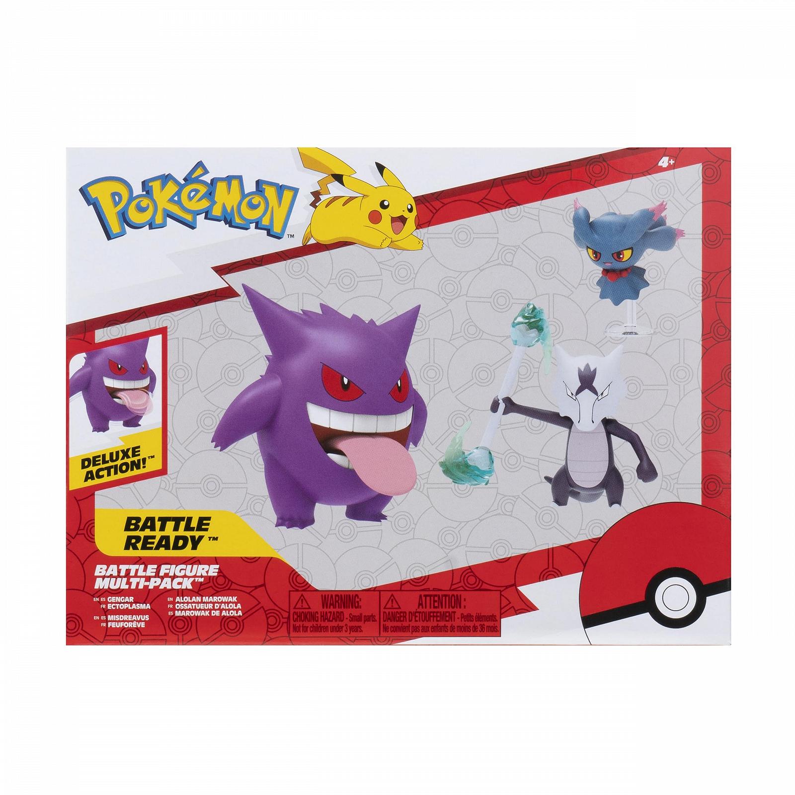 Набір фігурок привидів Pokémon Gengar, Alola-Knogga, Traunfugil, фото №2