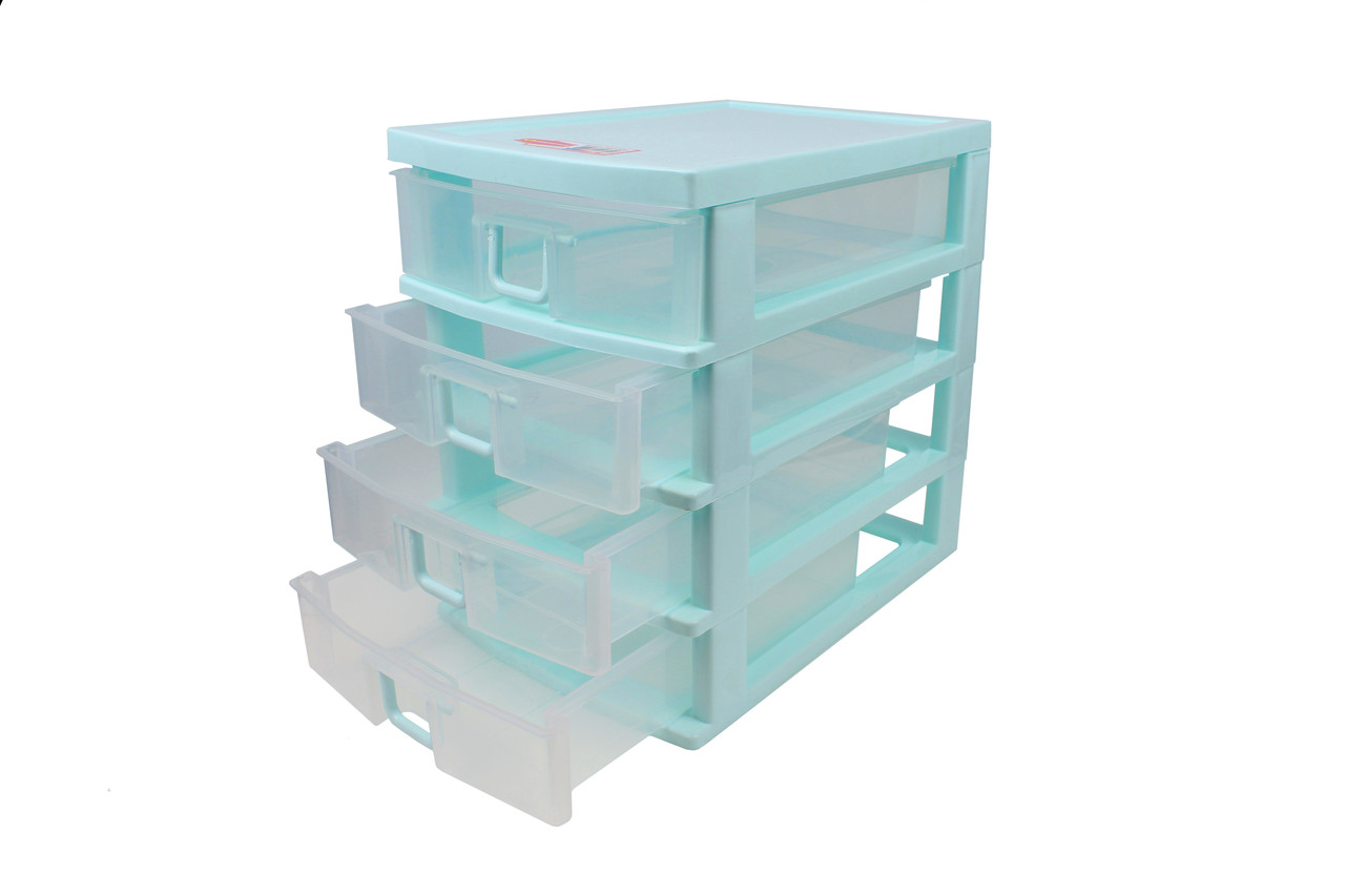 Мінікомод для дрібних Senyayla на 4 ящики 19 х 27 26 см Метний 4539-mt, фото №1