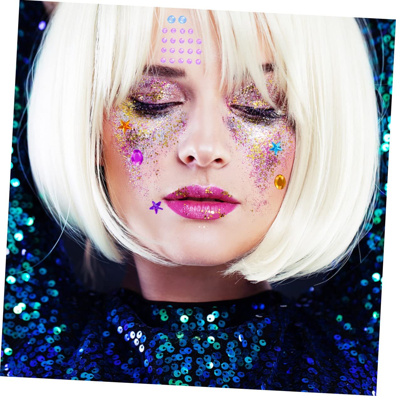 Акриловые бриллианты Наклейки со стразами FOMIYES 11 листов Самоклеящиеся Наклейки с драгоценностями Акриловые наклейки для открыток Альбомов для вырезок Свадебных украшений Подарочная упаковка Рождественские, фото №9