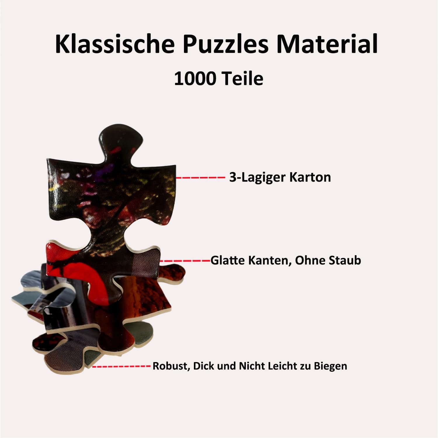 Пазл Autumn Lakeside Town Mountain 1000 елементів 70 x 50 см, фото №4