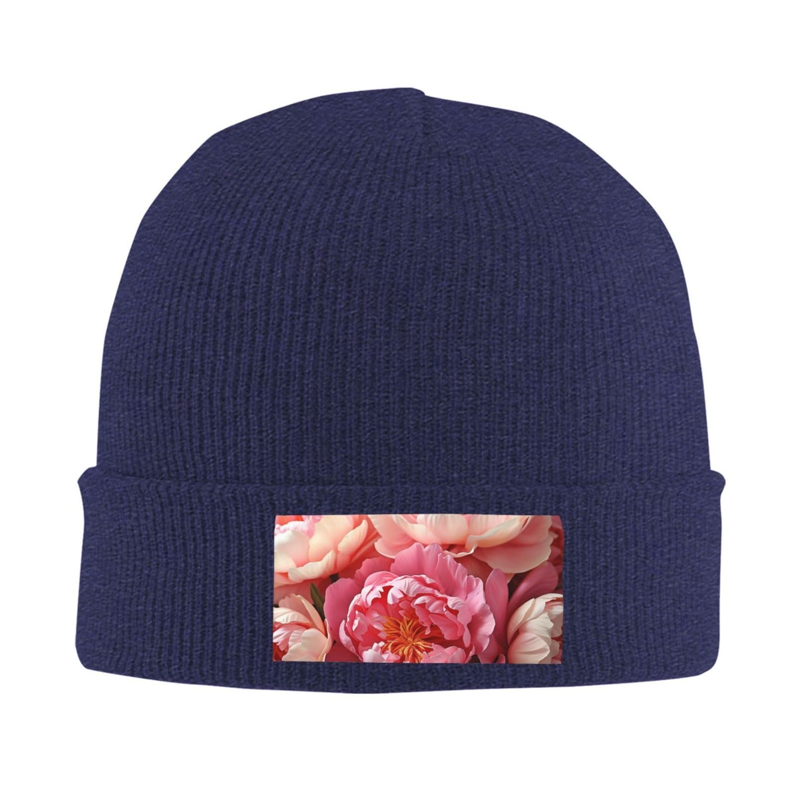 Шапка-біні для жінок тепла в'язана Півонія Slouchy Skull, фото №4 Шапка-біні для жінок тепла в'язана Півонія Slouchy Skull, фото №4