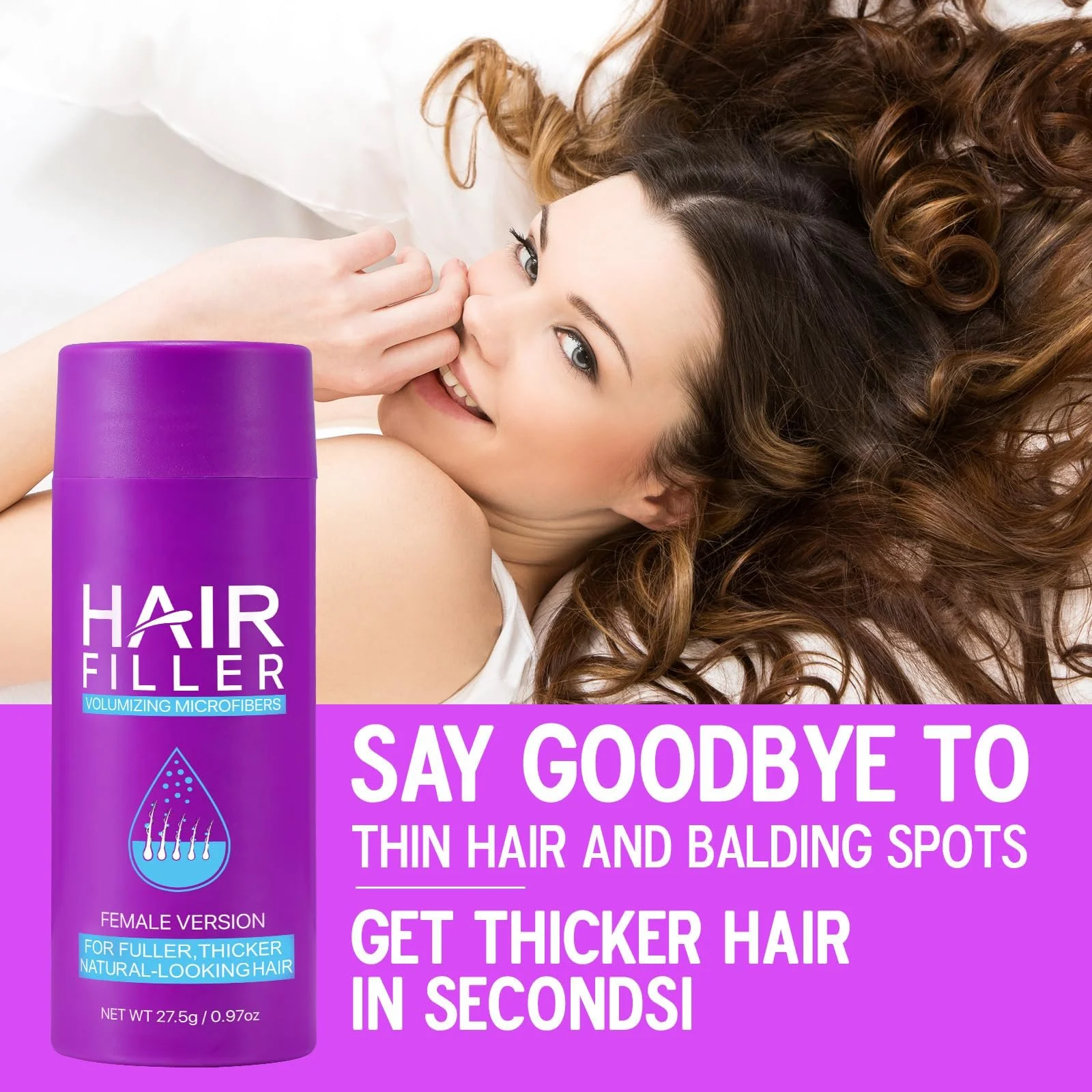 Волокна для волосся Hair Genetics Кератинові волокна для волосся Середньо-коричневий, фото №2