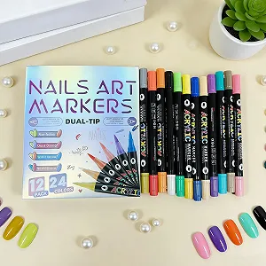 Ручки для лаку для нігтів Nagellackstifte 24 кольори Двосторонні synthetic.ua - Фото 1