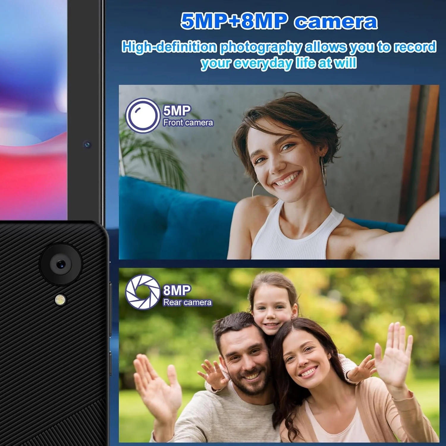 Планшет 10.1" AUMI C11 (3+5)/64Gb 8 ядер Android 14 5000 mAh Чорний, фото №6