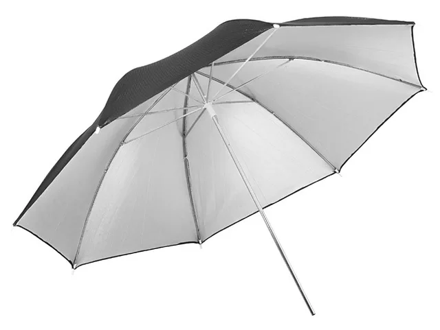Фото зонт на отражение черный-серебро 83 см, фото №4