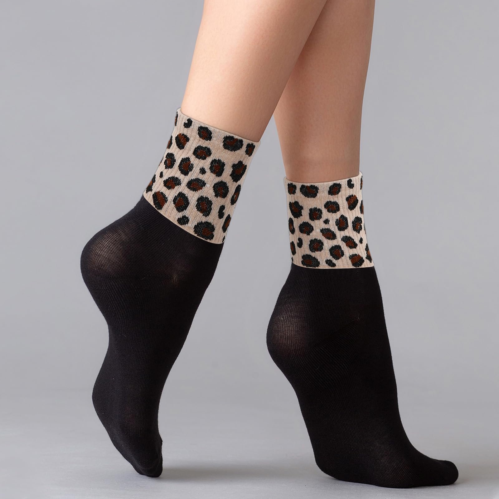 Носки Amexo с леопардовым узором, 6 пар, теплые зимние, хлопковые, термо, для женщин и девушек, размер 36-42, фото №6