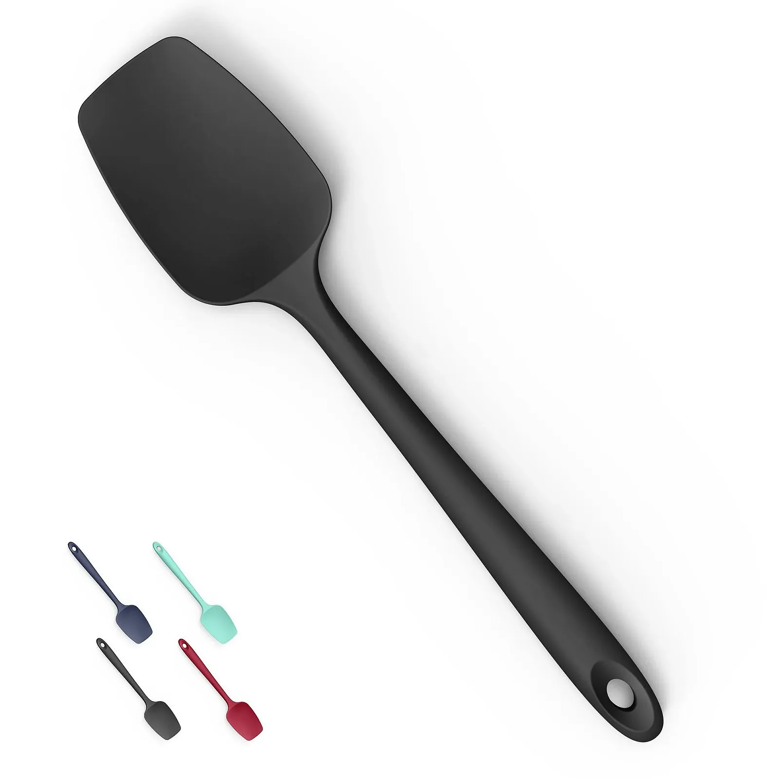 Лопатка-ложка Doosu Flexible Silicone 315°C Heat Resistant Black 28,9 cm, фото №1 Лопатка-ложка Doosu Flexible Silicone 315°C Heat Resistant Black 28,9 cm, фото №1