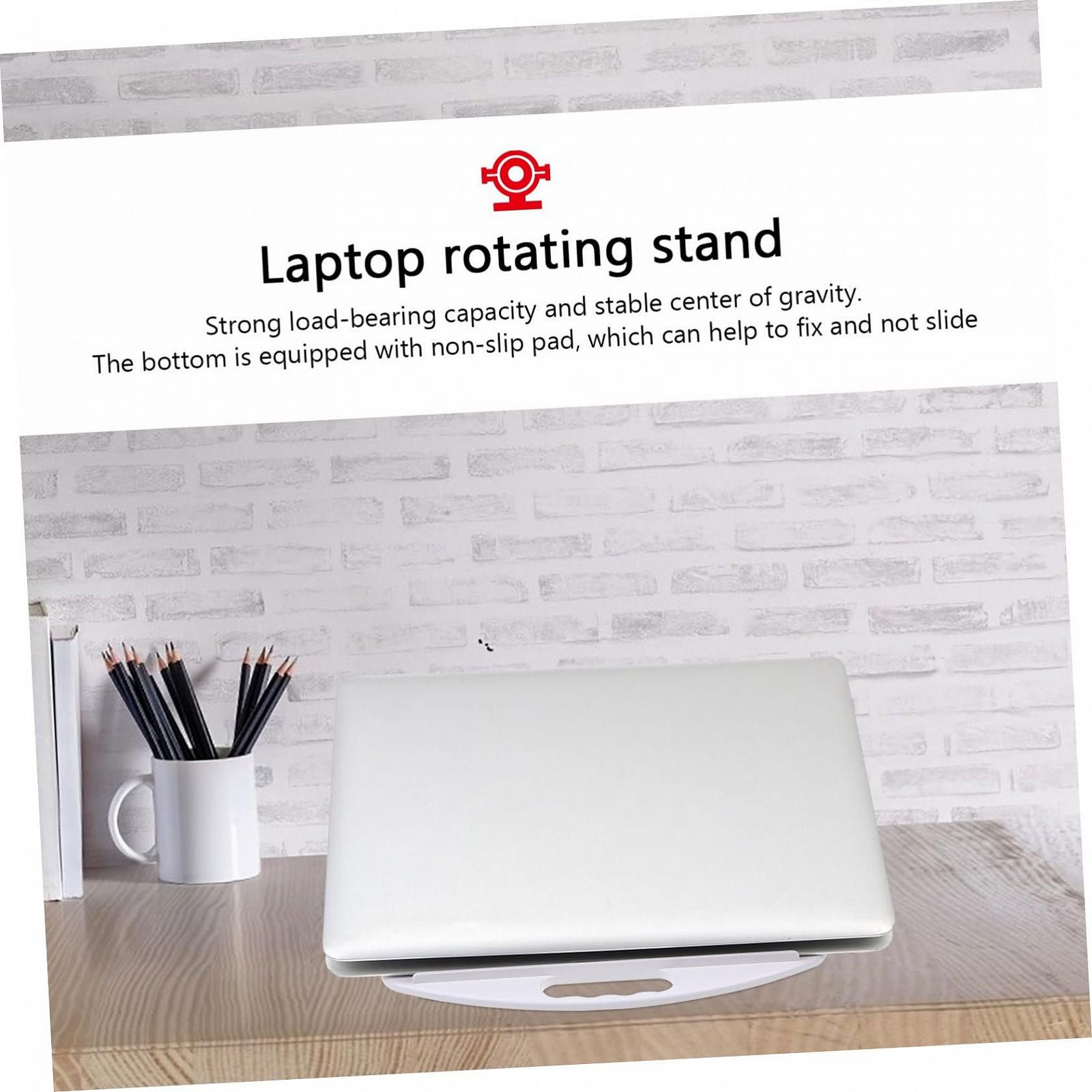 Підставка для ноутбука Ергономічна з обертовою основою Регульована по висоті Білий, фото №5