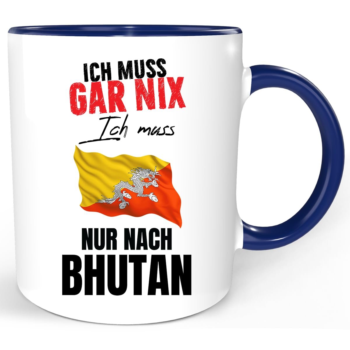 Кухоль BHUTAN З кумедним висловом (Синій), фото №1