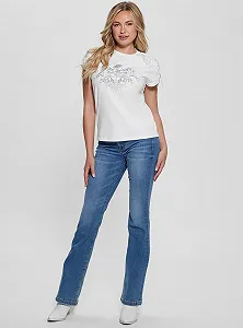 Жіноча футболка GUESS W4RI15I3Z00 white - S synthetic.ua - Фото 1