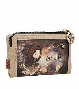 Кошелек Anekke Dreamverse RFID Multi Pocket Medium 15/10/3 см, многоцветный, темно-коричневый, RFID кошелек - Фото 1