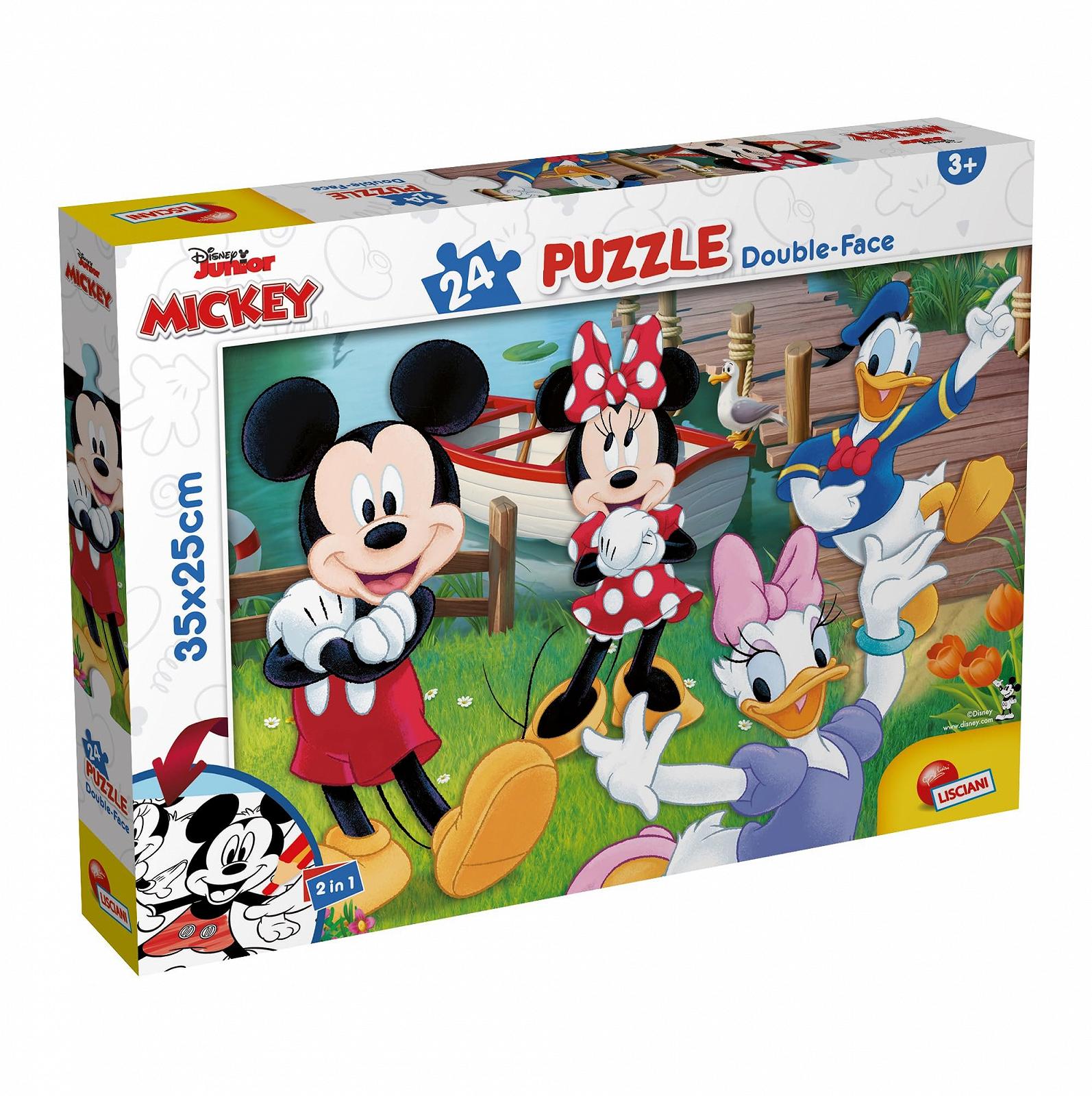 Двусторонний пазл-раскраска Lisciani Disney Mickey MaxiPlus 24 элемента 25 x 35 см, фото №1 Двусторонний пазл-раскраска Lisciani Disney Mickey MaxiPlus 24 элемента 25 x 35 см, фото №1