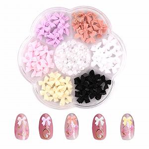 Підвіски для нігтів Bow Knot, різнокольорові, стрази, кришталеві - Фото 1