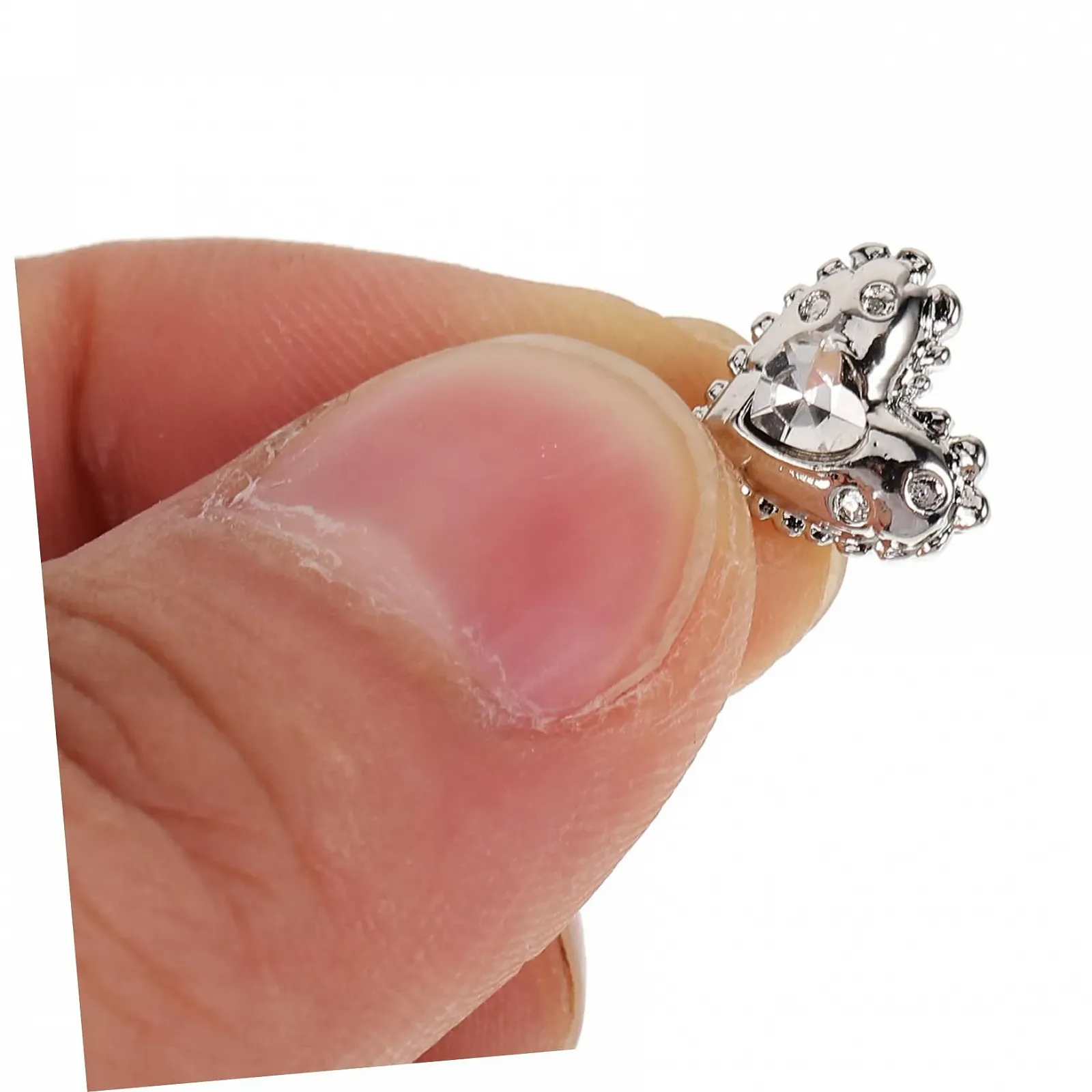 Підвіски для нігтів FRCOLOR 25 шт. Сердечка, маленькі стрази для жінок, фото №4