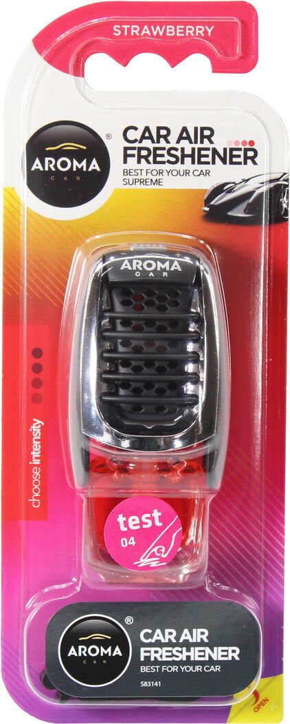 Ароматизатор Aroma Car Supreme Slim Strawberry жидкий на дефлектор 7мл 92139, фото №1