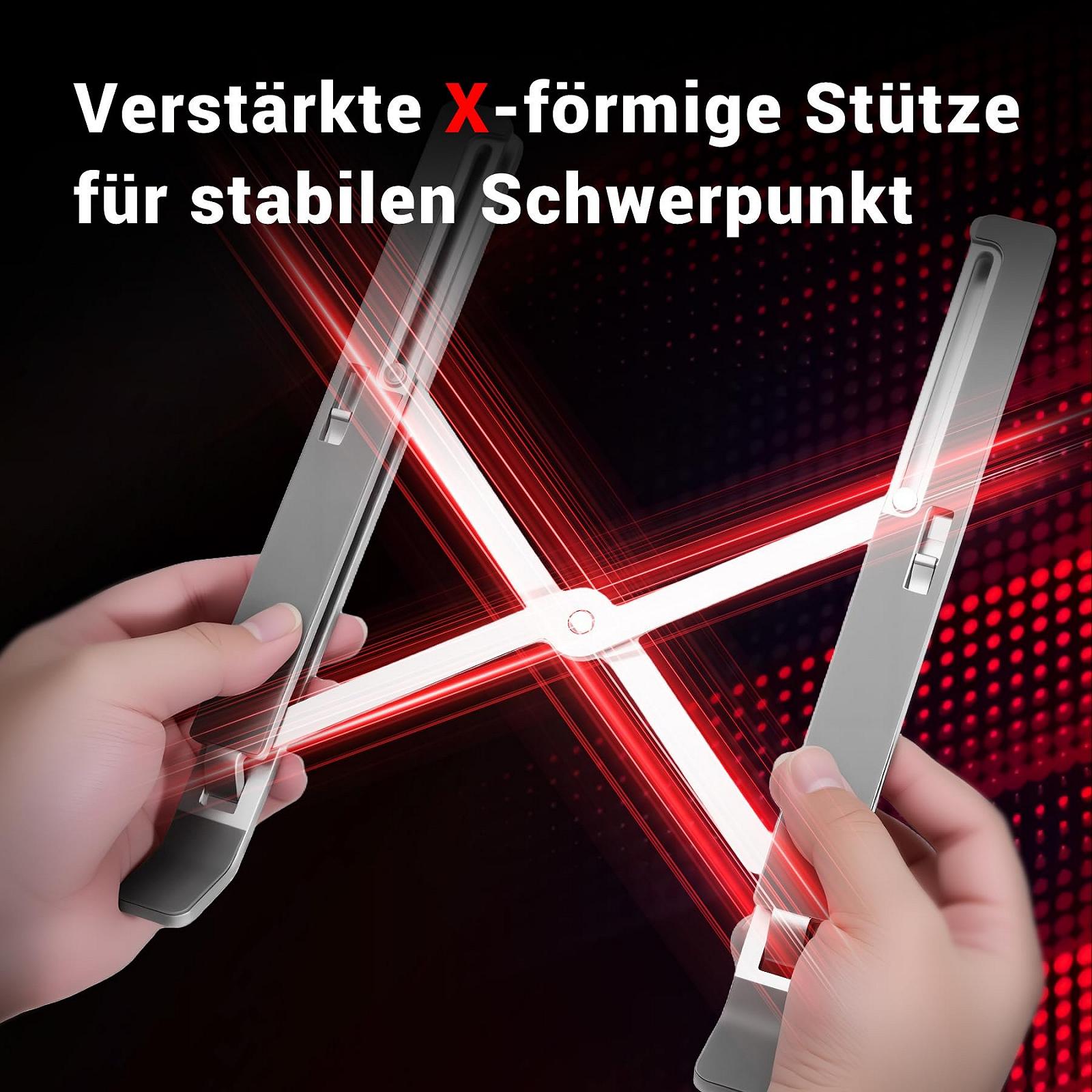 Підставка для ноутбука, охолоджуюча підставка для комп'ютера, 6 регульованих кутів, алюмінієва, складна, портативна, фото №3 Підставка для ноутбука, охолоджуюча підставка для комп'ютера, 6 регульованих кутів, алюмінієва, складна, портативна, фото №3