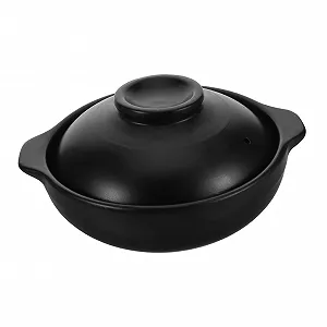 Кастрюля для супа керамическая термостойкая большая с крышкой для плиты для супов и риса - Фото 1