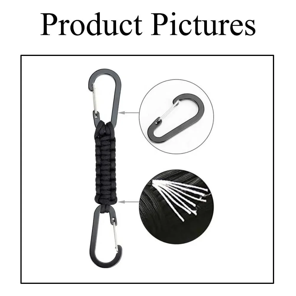 Брелок Paracord з карабіном D-подібним, надміцний, 4 кольори, фото №7