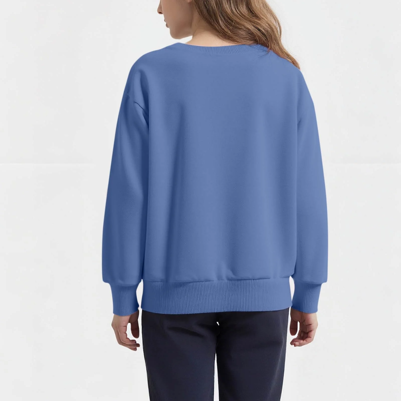 Свитшот Thermo для девочки, с длинными рукавами, плюшевой подкладкой, детская хлопковая теплая кофта, удобный флисовый пуловер, 3-15 лет, фото №6