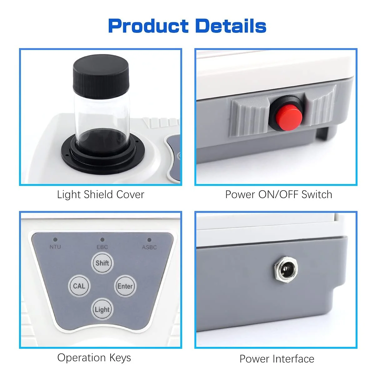 Турбидиметр BriSunshine ‎CH057Q 0-200 NTU Белый, фото №2