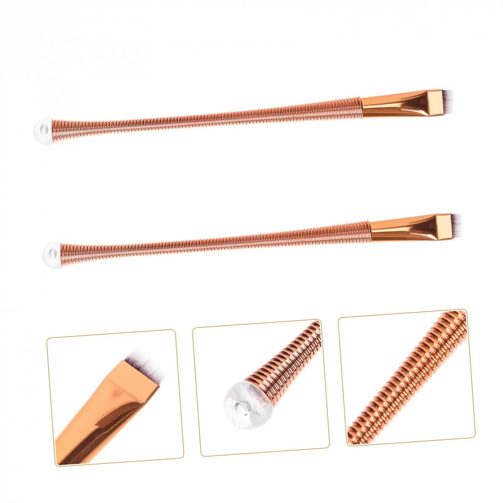 Пензлі DOITOOL для підводки очей, скошений, для макіяжу, креативний, тонкий, кутовий, пластиковий, плоский, фото №6