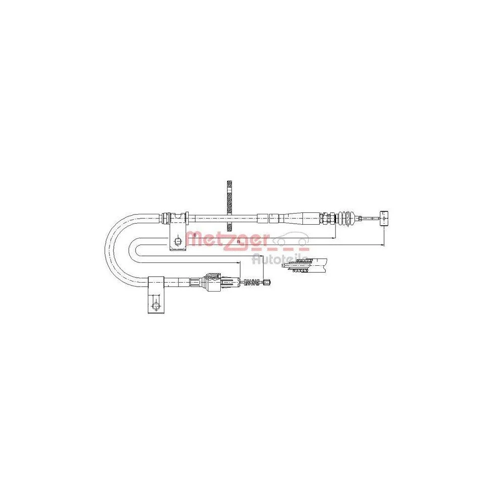 Трос стояночного тормоза METZGER 17.5041 для SUZUKI задний левый, фото №1 Трос стояночного тормоза METZGER 17.5041 для SUZUKI задний левый, фото №1