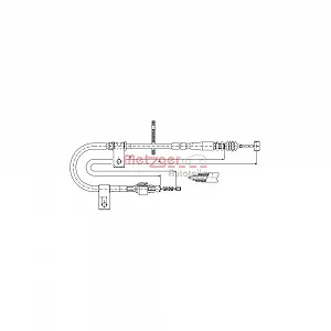 Трос стояночного тормоза METZGER 17.5041 для SUZUKI задний левый - Фото 1