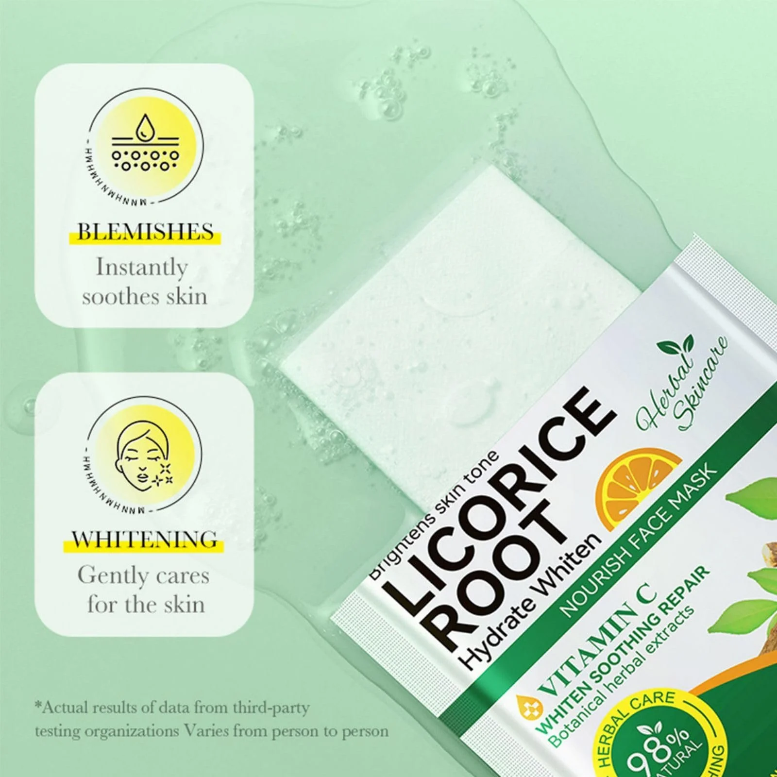 Тканинна Маска для Обличчя Liquorice Vc Зволожуюча та Освітлююча, фото №2 Тканинна Маска для Обличчя Liquorice Vc Зволожуюча та Освітлююча, фото №2