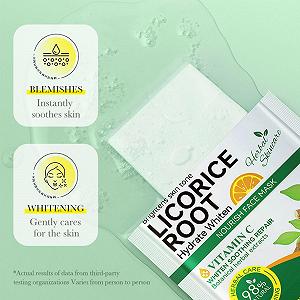 Тканевая Маска для Лица Liquorice Vc Увлажняющая и Осветляющая для Сухой, Нормальной и Комбинированной Кожи synthetic.ua - Фото 1