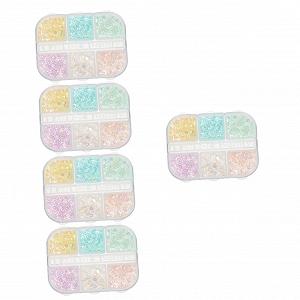 Набор для маникюра Healvian 5 коробок Модные украшения для ногтей из смолы Аксессуары для ногтей - Фото 1