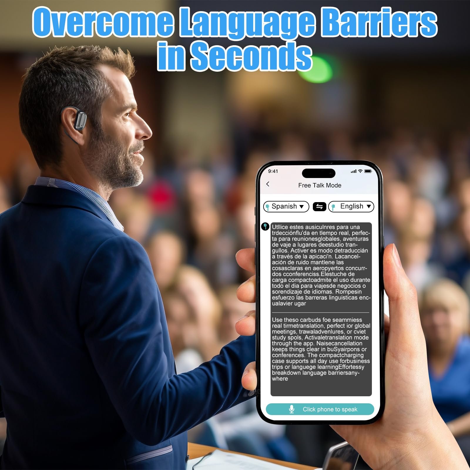 Навушники-перекладачі OBEST AI, бездротові Bluetooth, фото №8