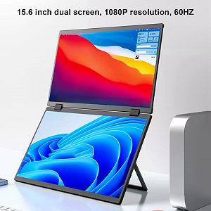 Портативний Монітор 15.6 дюймів 60Hz 1080P FHD USB C HDMI Ігровий IPS Комп'ютерний дисплей 360° Поворот synthetic.ua - Фото 1