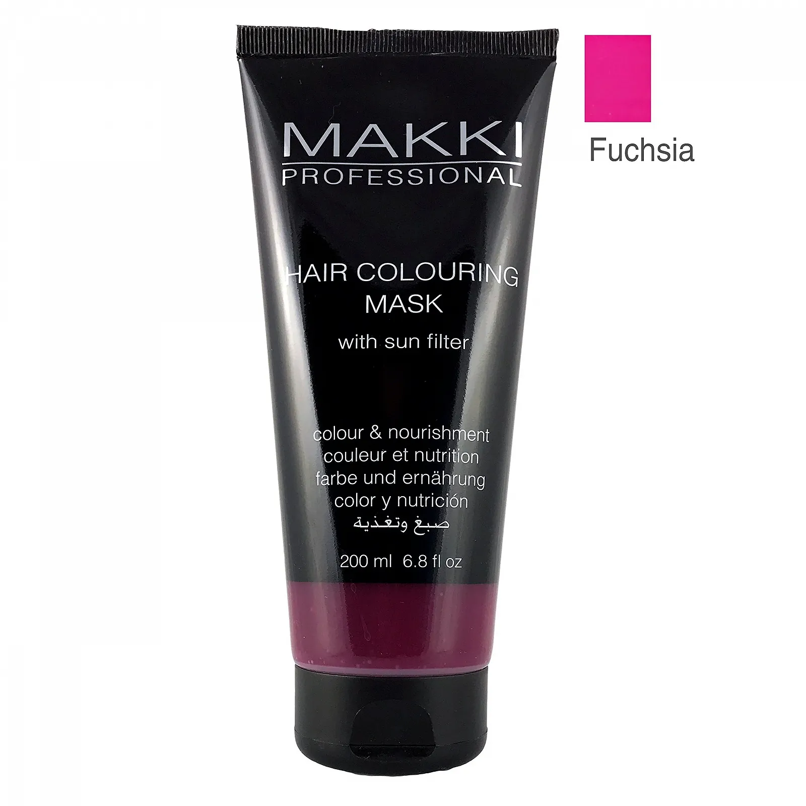 Напівперманентна маска для фарбування волосся Makki Colour and Nutrition Fuchsia / Фуксія, фото №2
