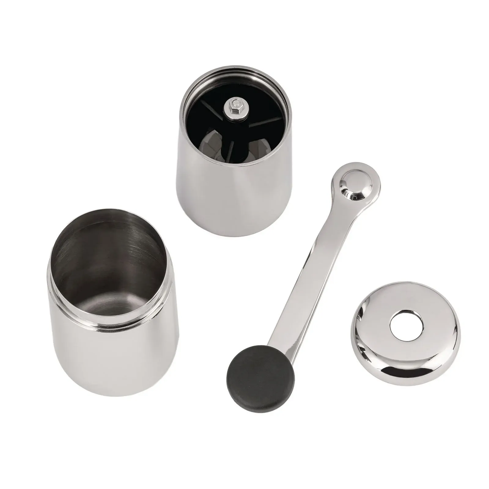 Набор для приготовления кофе Alessi Slow coffee KT01SET: кофемолка из нержавеющей стали 18/10, стеклянный кувшин Pyrex, фарфоровый держатель фильтра и сетчатый фильтр из нержавеющей стали 18/10, фото №3