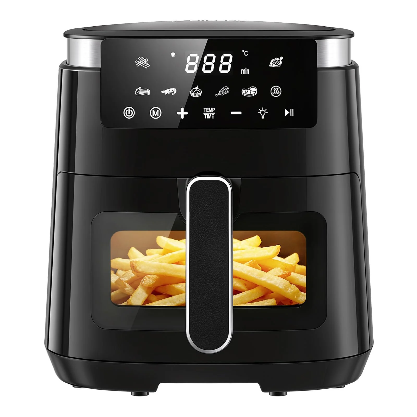 Мультипечь LLIVEKIT XXL 5.5 L 1250 W 8-в-1 с оглядовым окном и подсветкой Black, фото №1