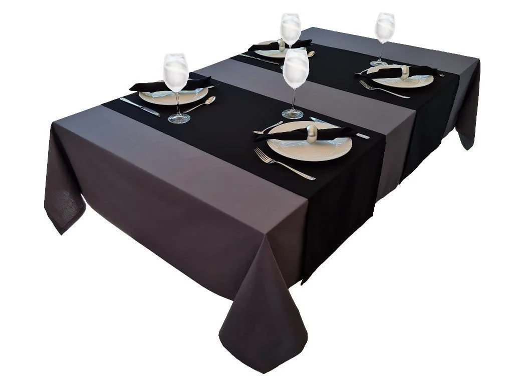 Ранер для столу Lemos Home Concept 100% Cotton Black 40 x 180 см, фото №3 Ранер для столу Lemos Home Concept 100% Cotton Black 40 x 180 см, фото №3