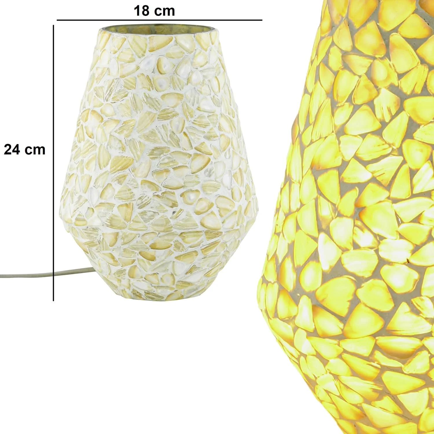 Настільна лампа Marrakech Boho Fikus -2 Декоративна приліжкова 24 см Мозаїка E27, фото №5