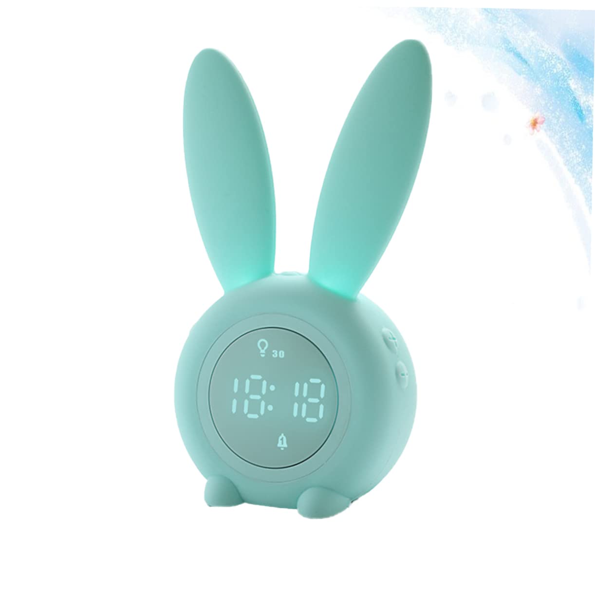 Светильник DOITOOL 2St детский ночной зелёный LED-Ночник часы Силиконовый украсить студент, фото №3