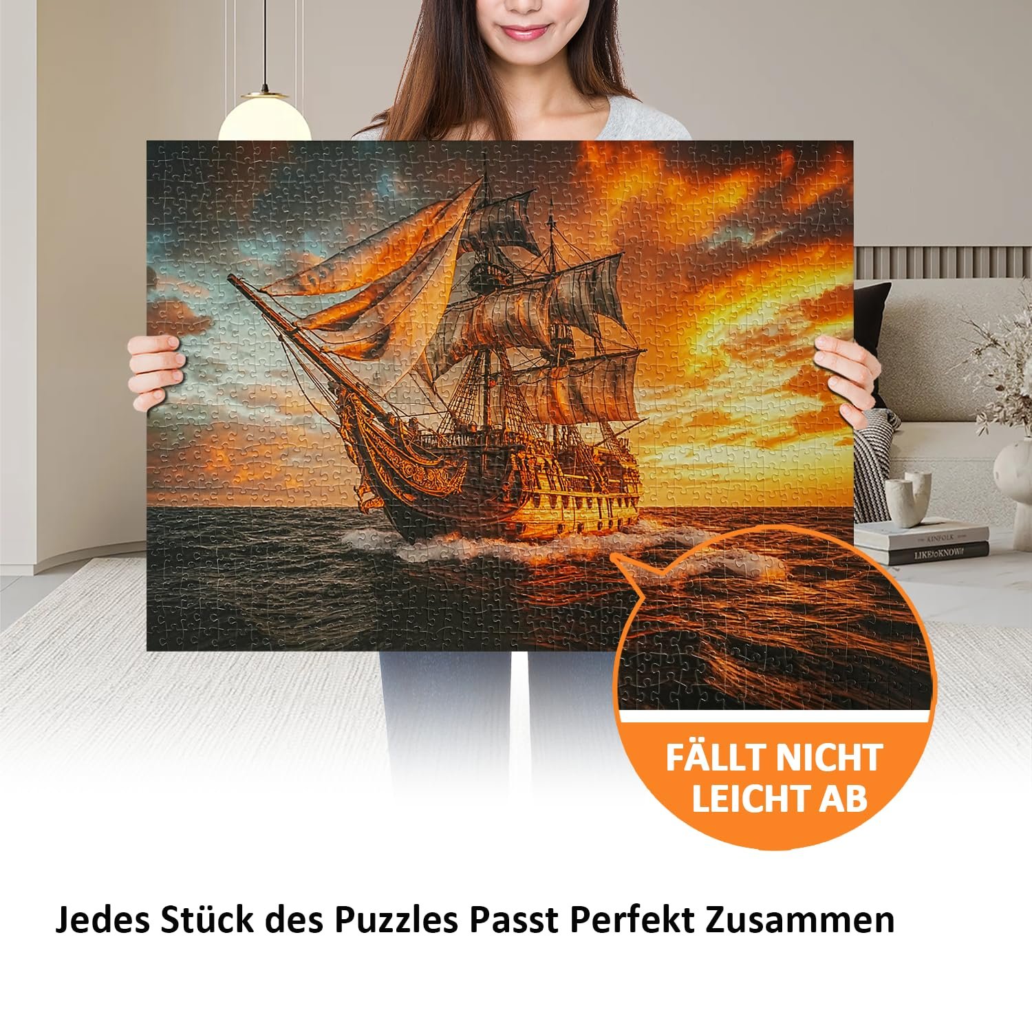 Пазл Yunlus Explore The Sailboat 1000 елементів 70 х 50 см складний, фото №2