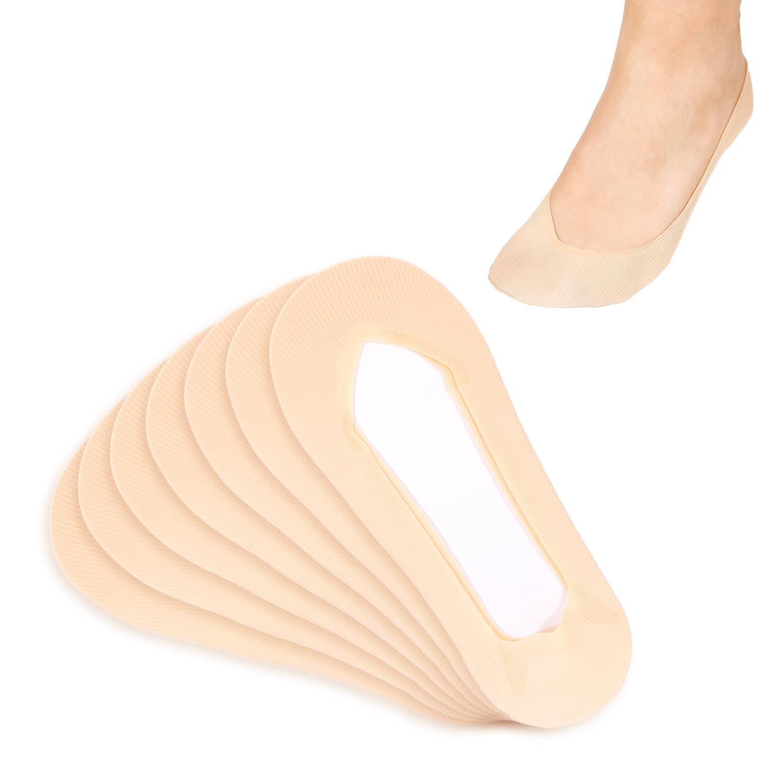 6 пар женских носков-подследников, ультра низкие дышащие спортивные носки, полуноски, спортивные носки с нескользящими стельками, невидимые носки для балеток, фото №1